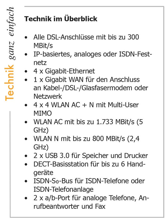 Die technischen Daten der FritzBox 7690