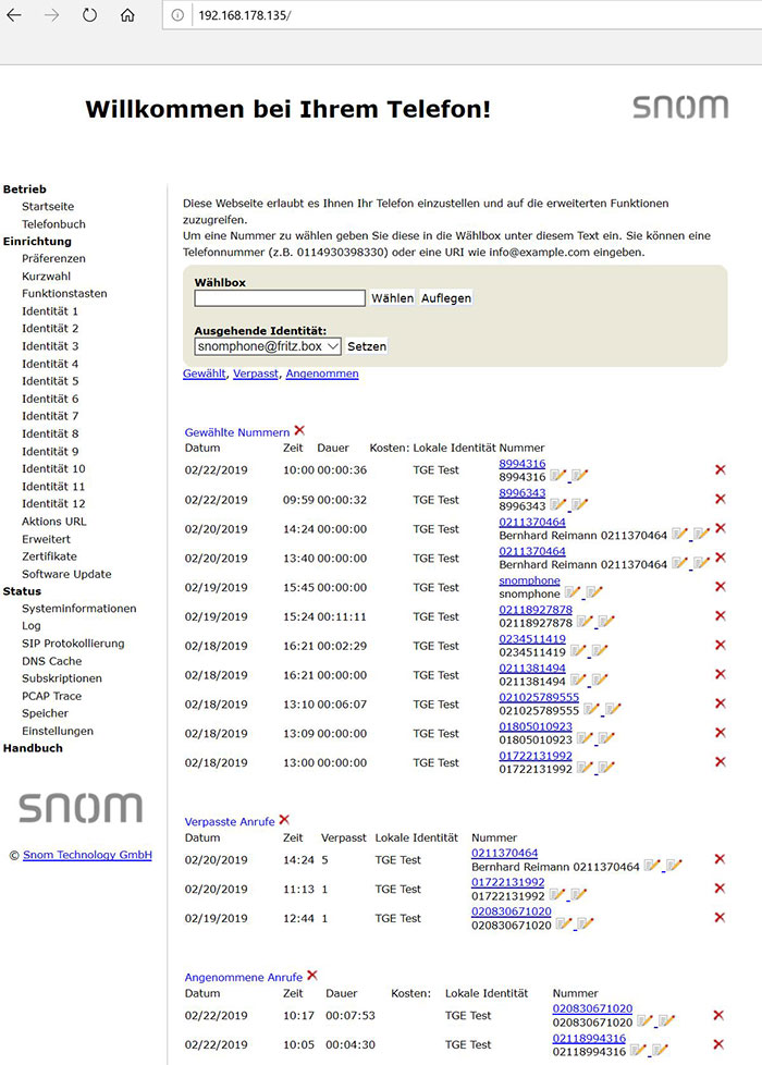 snom-d385-Konfigurationsoberflaeche