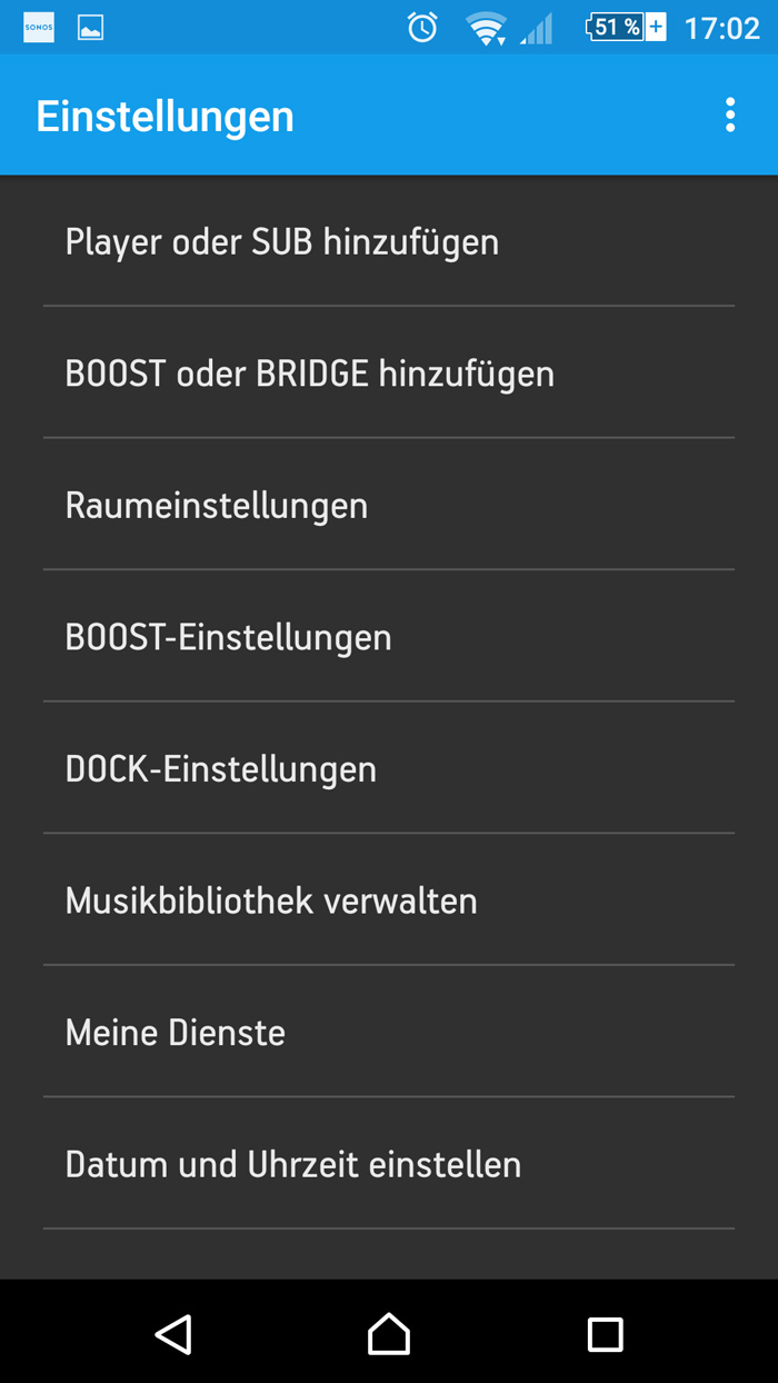 sonos einstellungen
