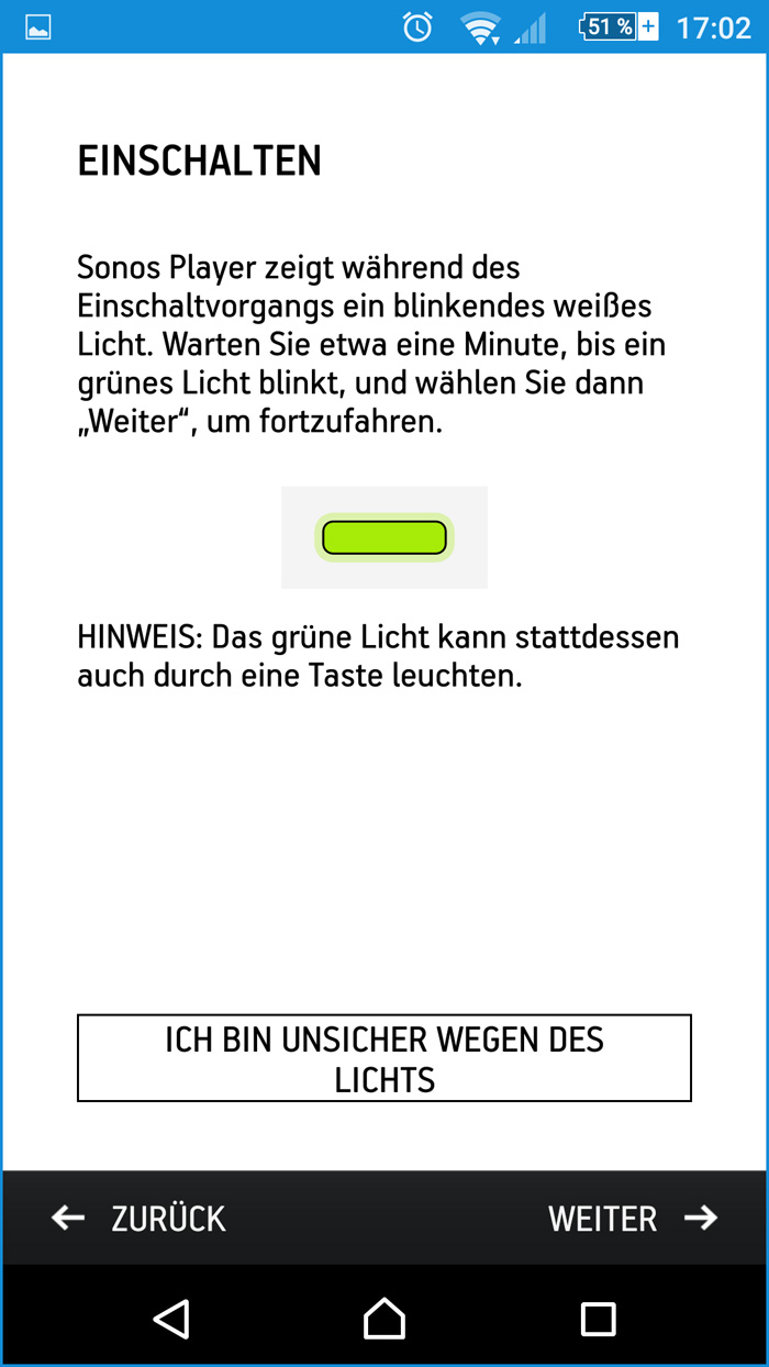 player einschalten